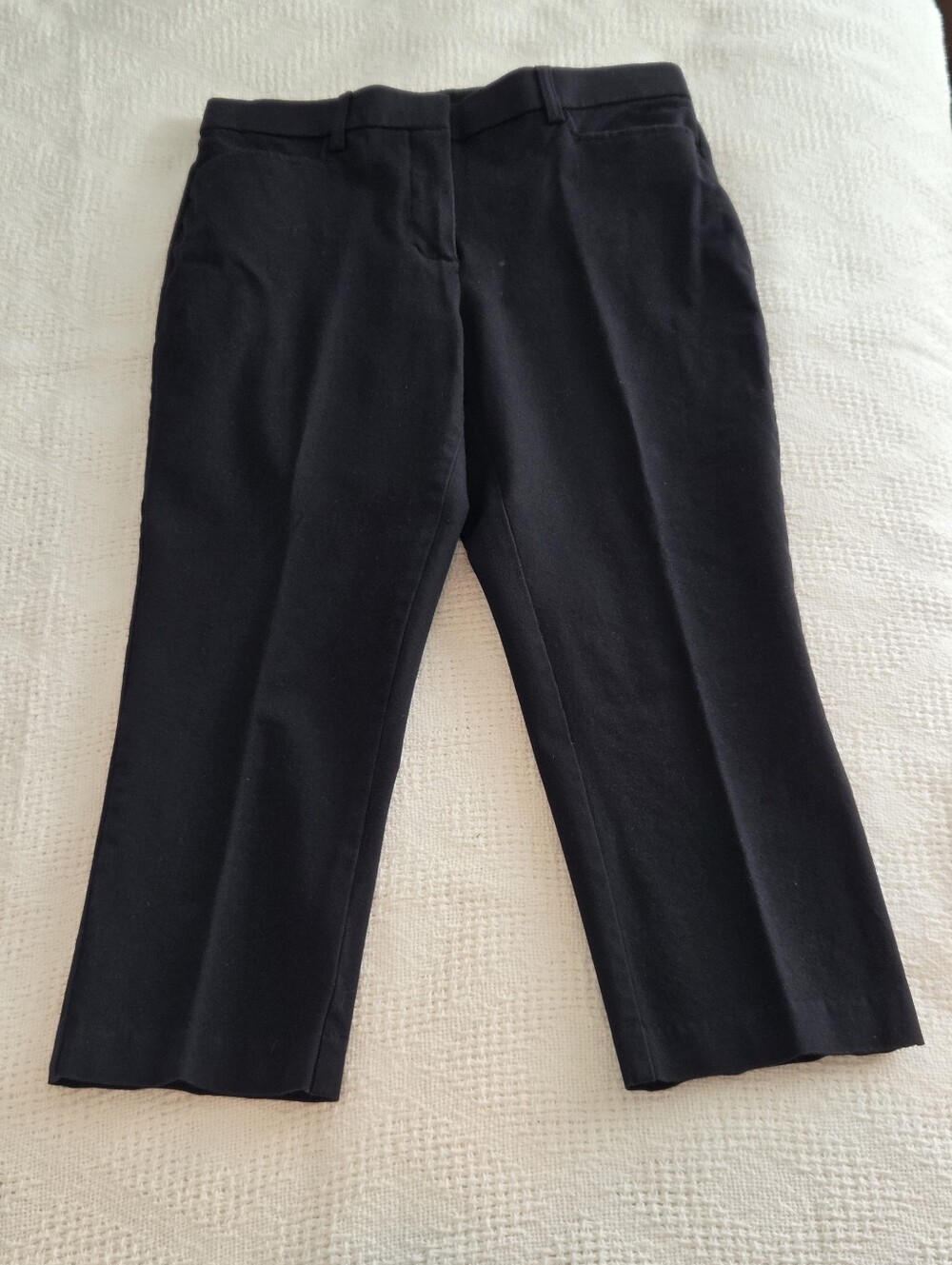 EUC Isaac Mizrahi Live! 24/7 Black Zip Front Pants - Style A263948